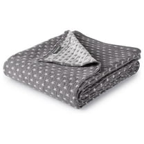 Dawson Star Muslin Blanket Queen Three Layers Lightweight Breathable Cotton Gauzy Blanket for Adults, All Season (Queen, Gray)
