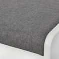 thumbnail image 3 of TMS Polly 3-Piece Corner Reversible Indoor Dining Breakfast Nook with Padded Seats, Includes Nook, Table and Bench, White/Charcoal Gray, 3 of 5
