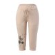 thumbnail image 2 of Pantalones deportivos Gibobby con cinturón elástico bolsillos estampados sólidos informales para mujer M, 2 of 5