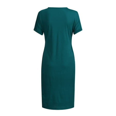 

TAIAOJING Women s Short Sleeve Patchwork Nursing Dresses for Breastfeeding O-Neck Pregnant Nursing Maternity Short Sleeve Solid Frenulum Dress