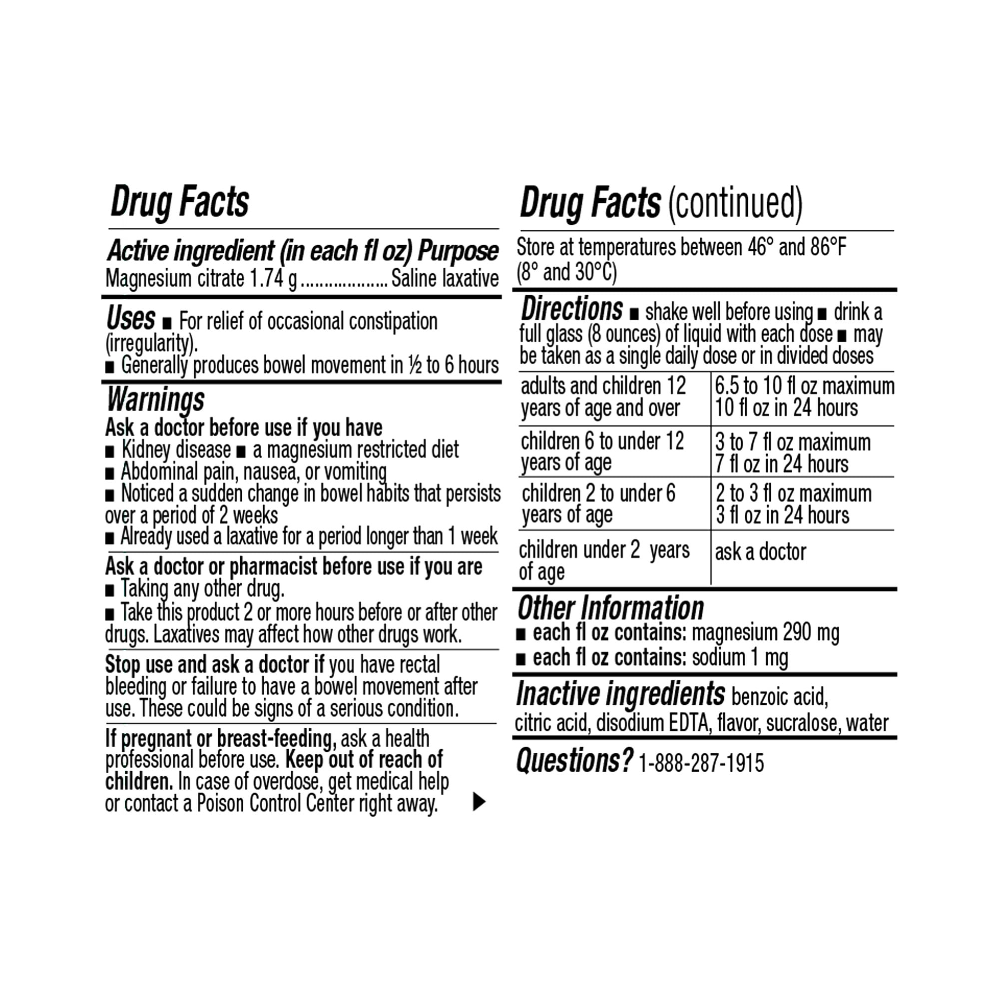 (12 pack) Equate Magnesium Citrate Saline Laxative, Cherry Flavor, 10 oz