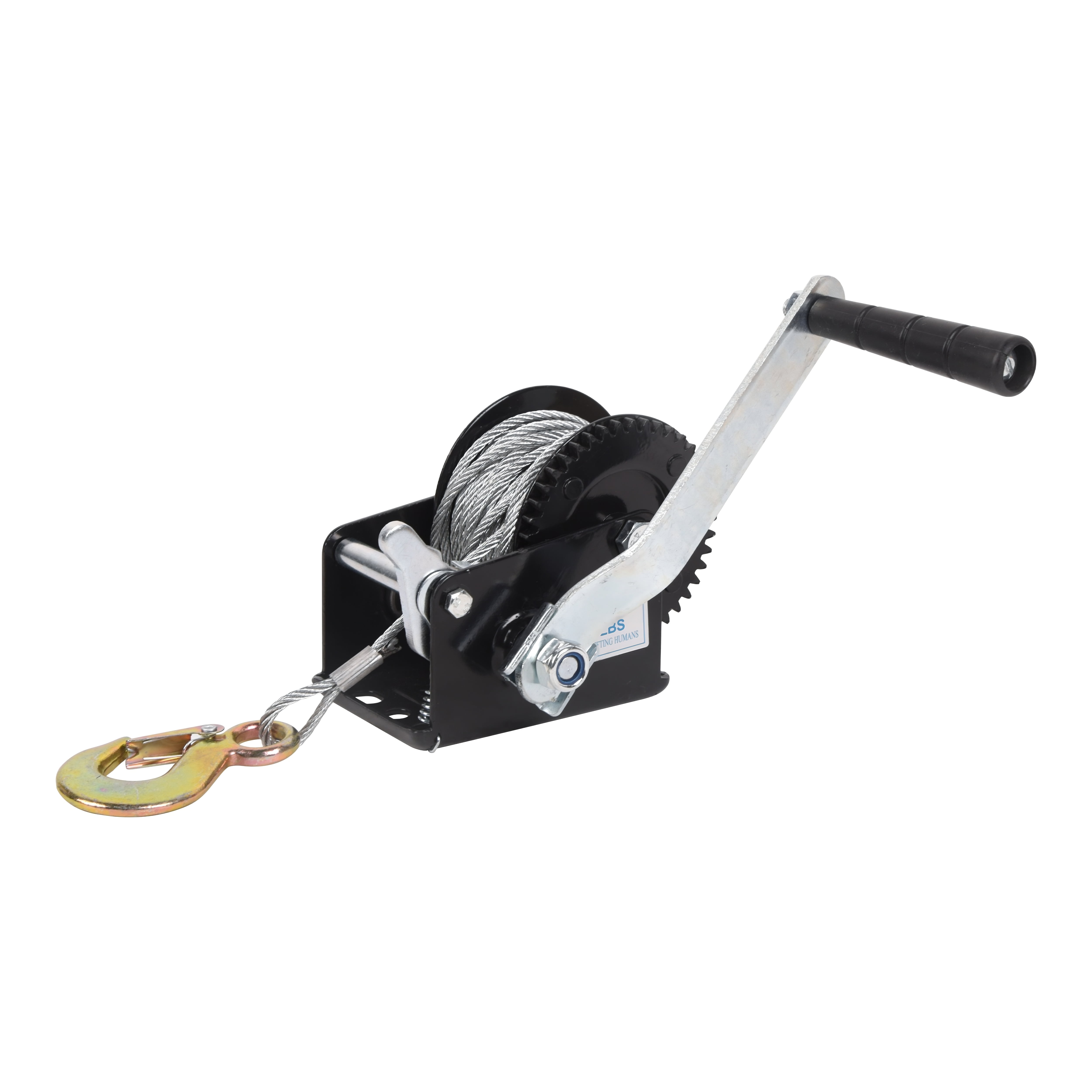 Dawot Hand Winch Boat Trailer Winch Heavy Duty Hook with 33ft Steel Cable Trailer Winch, Ratchet