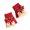 Red, variant on Xijirk Kids Christmas Reindeer Knit Mittens Flip Top Convertible Fingerless Warm Plush Lined Children Winter Gloves for Toddlers Boys Girls Outdoor Play Pink,One Size
