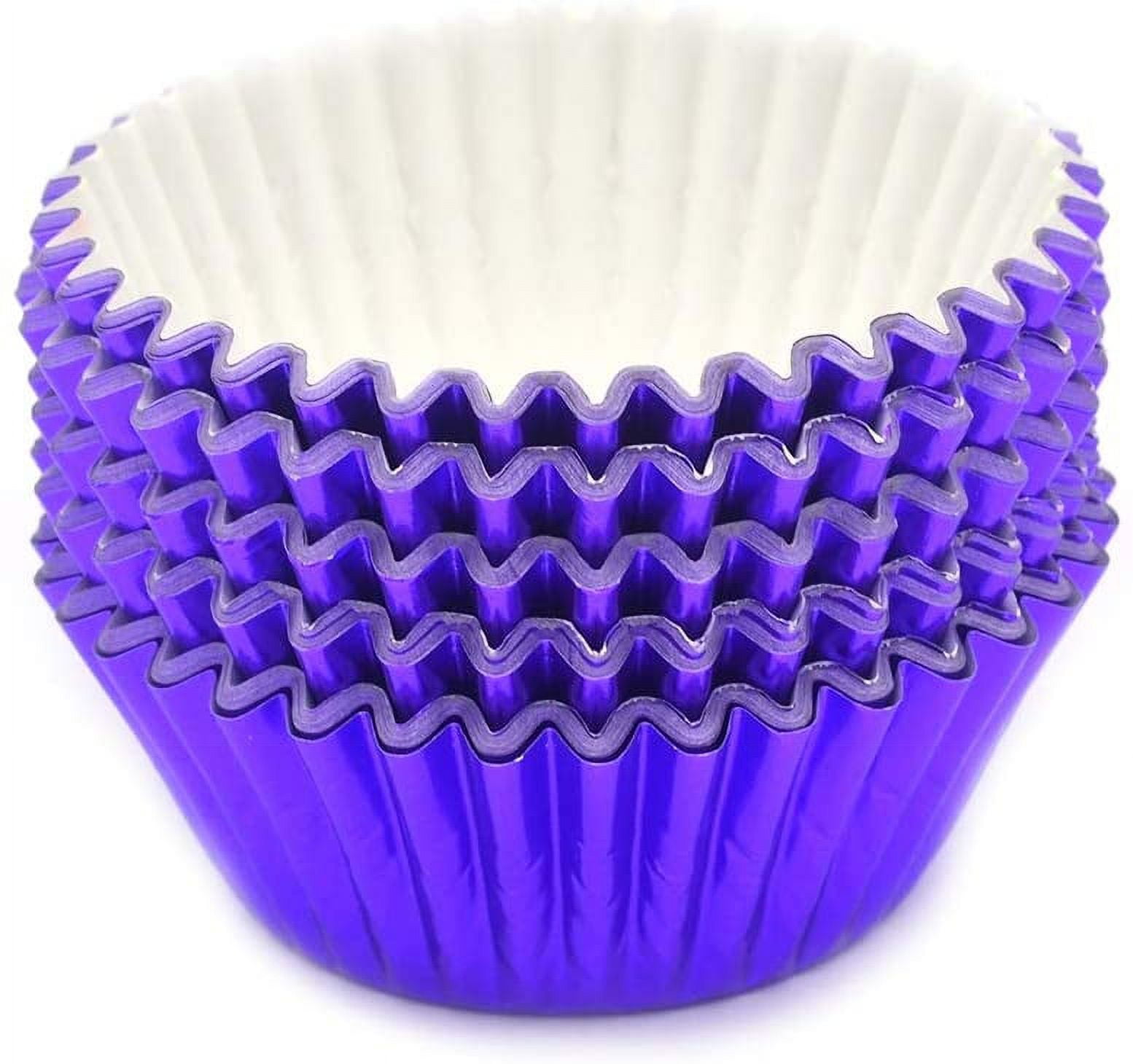 STANDARD Foil Cupcake Liners / Baking Cups – 50 ct LT PURPLE – Cake  Connection