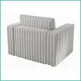 thumbnail image 5 of Modern 44.9" Single Modular Sofa with Acrylic Imitation Rabbit Plush - Light Gray, Storage & Throw Pillows for Living Room/Bedroom, 5 of 13