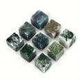 thumbnail image 6 of 3pcs Natural Moss Quartz Cube | Crystal Lattice Matrix | 1.18-1.38" Dual-Size Mineral Specimen, 6 of 6