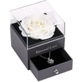 thumbnail image 2 of Mothers Day Gift Preserved Real Red Rose with Silver-Tone Heart Necklace I Love You Gift Set, Enchanted Real Rose Flower for Valentine's Day Anniversary Wedding Romantic Gifts for her (Red Rose), 2 of 16
