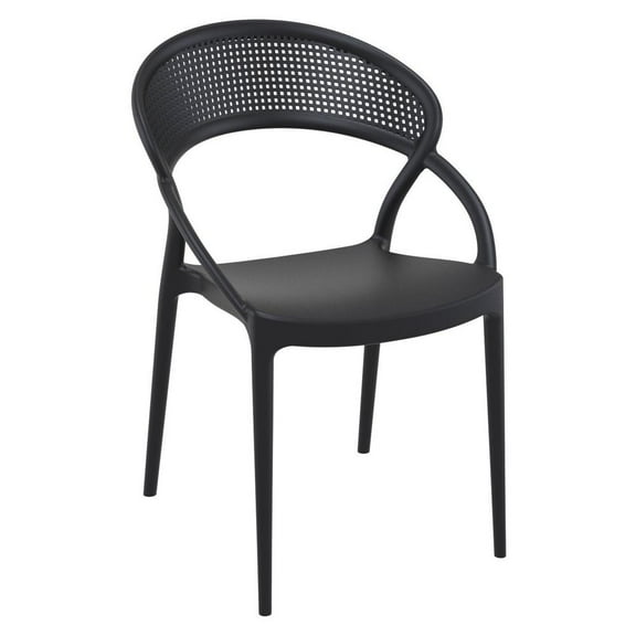Compamia Sunset Patio Dining Chair in Black