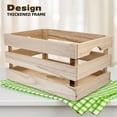 thumbnail image 6 of LOLIPPYY Vintage Wood Storage Crates Organizer Box Khaki - 1 Set for Clothes, Toys, and Home Storage Solutions, 6 of 8