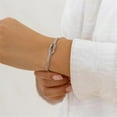 thumbnail image 3 of Gold Silver Knot Bracelets for Women Love Matching Infinity Bracelets for Friendship Dainty Snake Hand Chain Adjustable Bracelets for Women Best Friend Stainless Steel Bracelets, 3 of 12