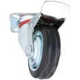 thumbnail image 3 of 3" / 75mm Rubber Swivel Trolley Castor Wheel With Brake For Furniture 1 Pack, 3 of 5