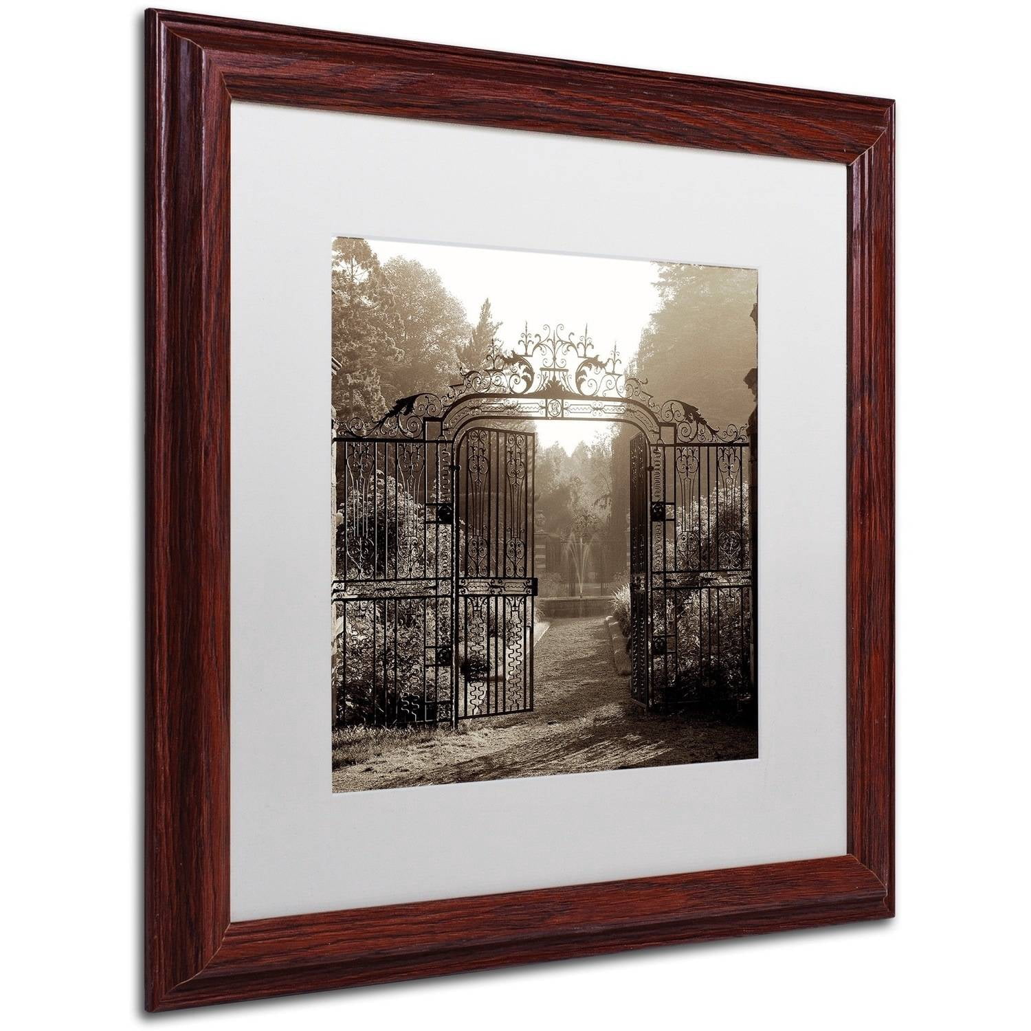 Trademark Fine Art "Hampton Gates III" Canvas Art by Alan Blaustein, White Matte, Wood Frame