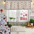 thumbnail image 5 of Boho Geometric Curtain Valances for Windows, Kitchen Valance Window Treatments Panel 2 Pack, Retro Rustic Chic Ethnic Abstract Patterned Rod Pocket Short Curtains for Bathroom Bedroom 42 x 12 Inch, 5 of 8