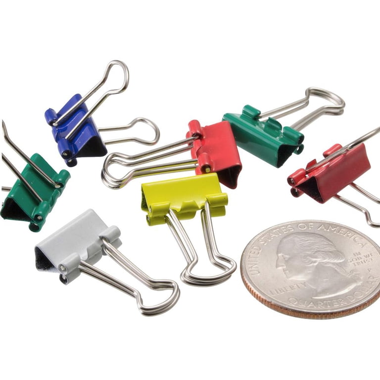 OfficeMate Mini Binder Clips, 60-Count, Assorted Colors photo 2