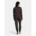 thumbnail image 3 of Holiday Time Women's Long Sleeve Crew Neck Sleep Top and Jogger Pants Pajama Set, 2-Piece, Sizes S-3X, 3 of 5