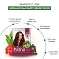 thumbnail image 5 of Nisha Pack 10 Permanent Natural Brown Henna Hair Color Dye, 100% Grey Coverage, Red Brown, 0.53 oz Each Pack, 5 of 10