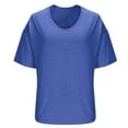 thumbnail image 4 of Women's Tops, Women Fashion V-Neck Half Sleeves Oversized T Shirt Solid Casual Loose Basic Tops, 4 of 6