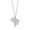 Silver Brazil, variant on Women's National City Map Pendant Necklace Stainless Steel Capital Structure Topography Map Chain Collarbone Jewelry Silver Texas