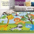 thumbnail image 2 of GZHJMY Cute Area Rug 4'x5', Jungle Animals Lion Giraffe Bird Polyester Area Rug Mat for Living Dining Dorm Room Bedroom Home Decorative, 2 of 6