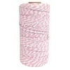 Just Artifacts ECO Bakers Twine 110yd 12Ply Striped Light Pink - Decorative Bakers Twine for DIY Crafts and Gift Wrapping