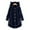 Navy, variant on LoyisViDion Coat Women'S Keep Warm Button Down Cardigan Hoodies Ears Irregular Plush Solid Hooded Coat Tops Navy 12(XXL)