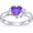 02. February Amethyst (Created), variant on Heart Moonstone Ring 925 Sterling Silver June Birthstone Ring Moonstone Jewelry for Women Size 5
