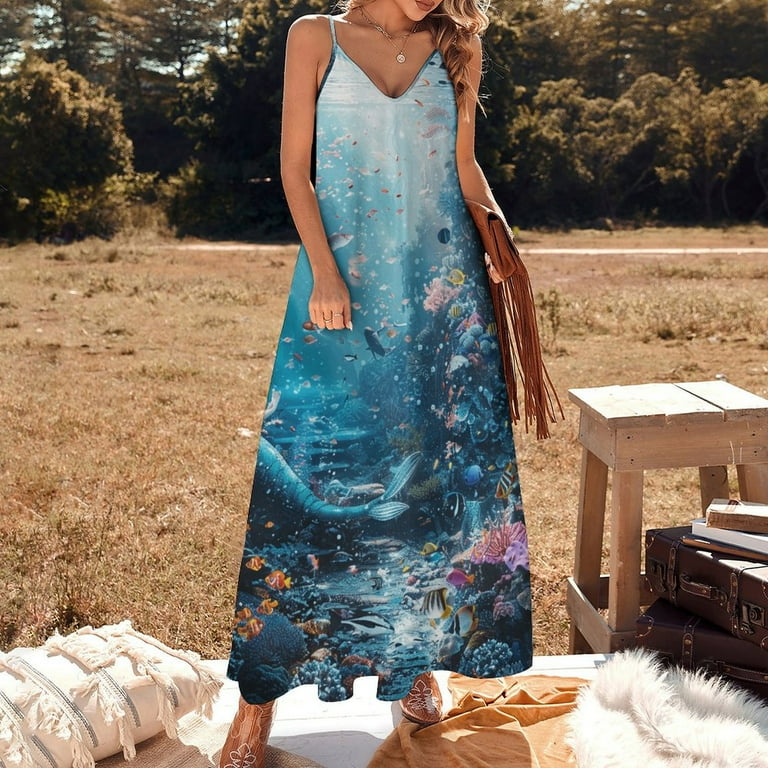 chinese dress ladies Long Beaded Mermaid Prom Dress with Feathers Light Blue / 6