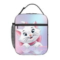 thumbnail image 6 of Buckle Handle Insulated Lunch Box for Adults featuring Kawaii Kitty Art, Thermal Tote with Side Mesh Pocket, 6 of 6