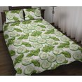 thumbnail image 1 of Juego de cama edredón con estampado de hojas de pepino en rodajas, 1 of 5