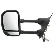 Kool Vue Towing Mirror Compatible With 1999-2007 Ford F-250 Super Duty F-350 Left Driver Side w/ Blind Spot Corner Glass Textured Black