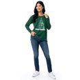 thumbnail image 6 of Holiday Time Women's and Women’s Plus Christmas Waffle Graphic Tee with Long-Sleeves, Sizes S-3XL, 1X-2X, 6 of 9