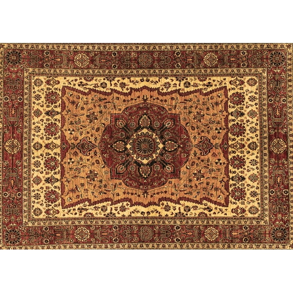 Ahgly Company Indoor Rectangle Abstract Brown Modern Area Rugs, 4' x 6'
