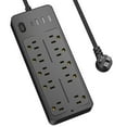 thumbnail image 1 of Cshidworld Regleta de Alimentación 14 en 1 Surge Protector con Múltiples Enchufes, Puertos USB, para Hogar y Oficina, Negro, 1 of 7