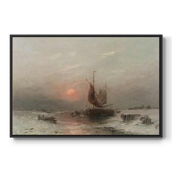 Vintage Landscape-CCLXXXI By Wexford Home Framed in Black Wood Gallery Wrapped Canvas 17 in. x 25 in.