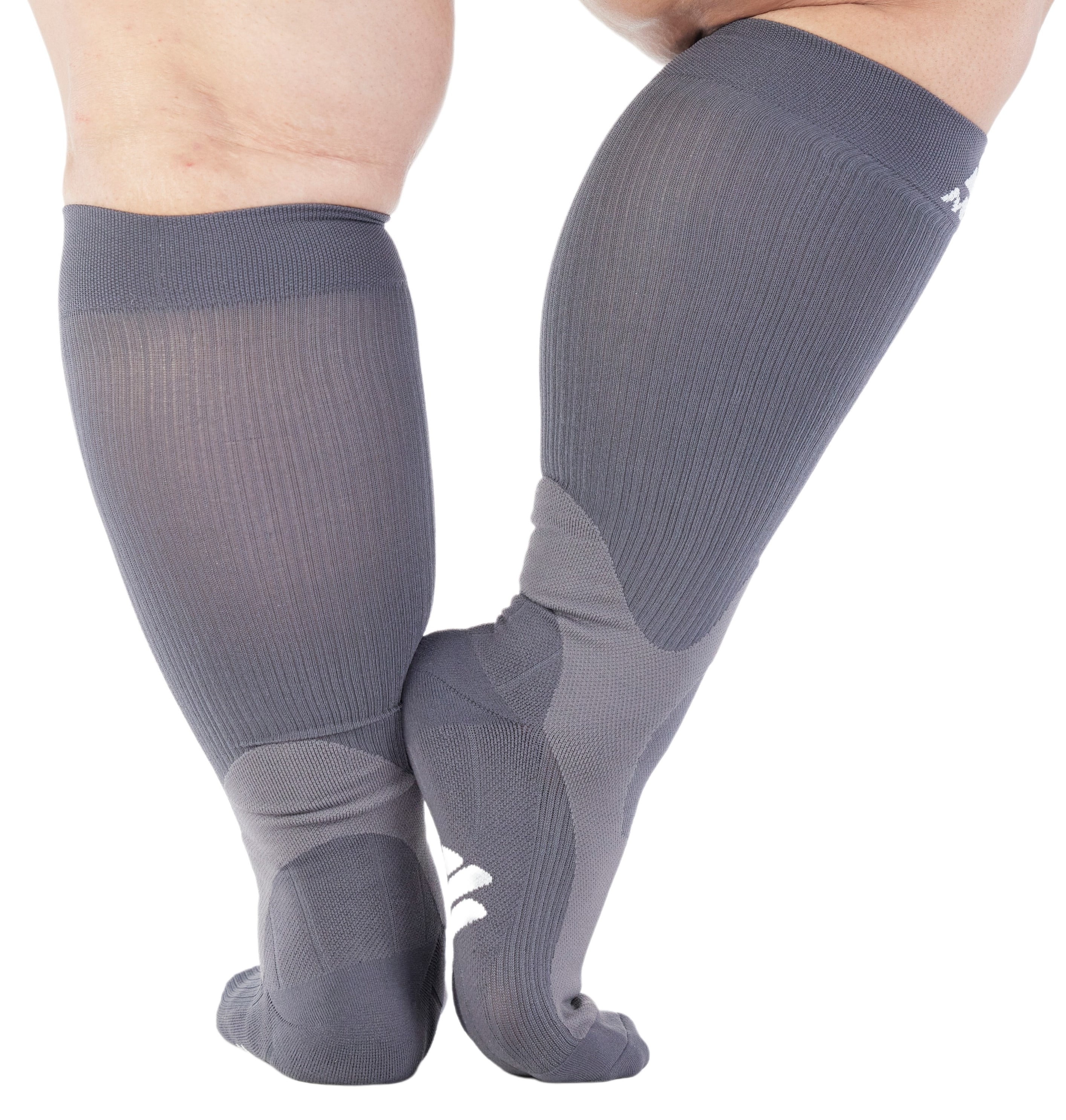 Mojo Compression Socks Women's Men's Plus Size Breathable, Grey