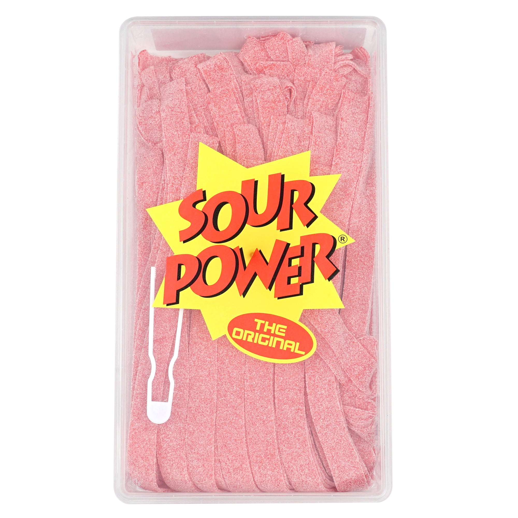Strawberry Sour Belts, 42.3 Oz. Tub, Bulk Candy Bag, The Hampton Popcorn & Candy Company