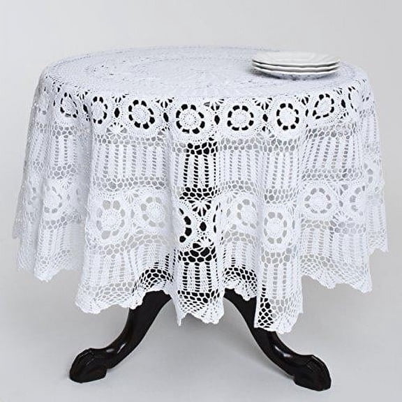 Fennco Styles Handmade Crochet Lace 100% Cotton Table Linen