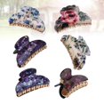 thumbnail image 2 of PEACNNG Acrylic Floral Pattern Multicolored Hair Claw Clips for Girls Women 6pcs Set Random Style, 2 of 6