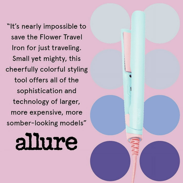 Flower Travel Flat Iron Compact Mini Straightener with Dual