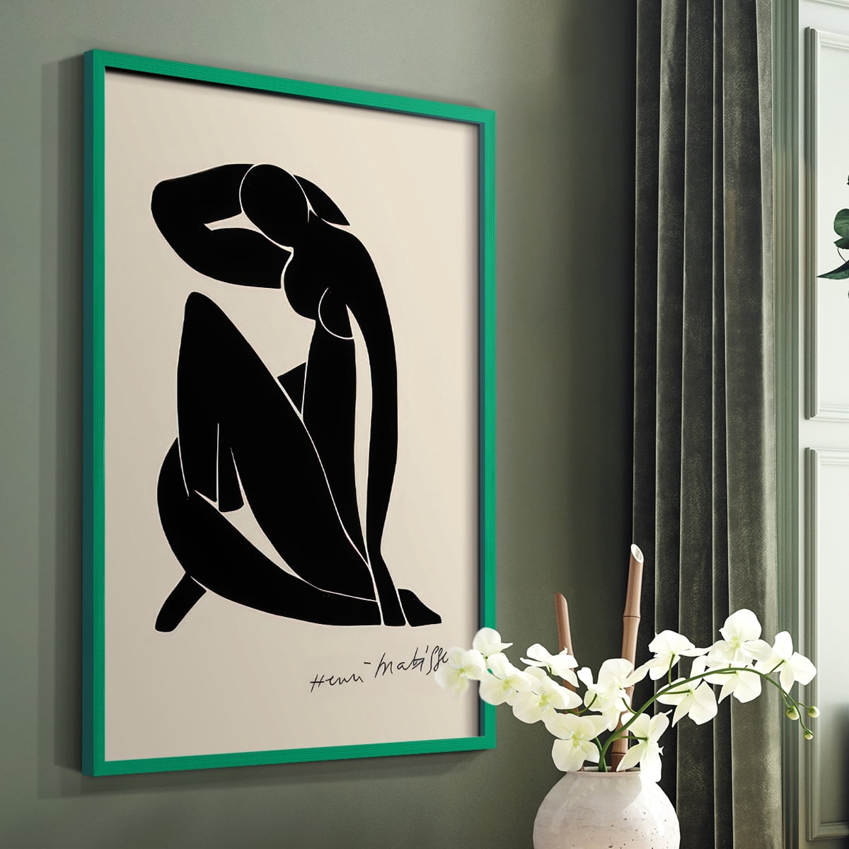 Matisse CLXXXVII Framed Print in Green Solid Wood 8 x 10 Framed Print