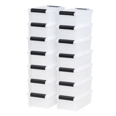 5.75qt Storage Bin with Lid and Secure Latching Buckles