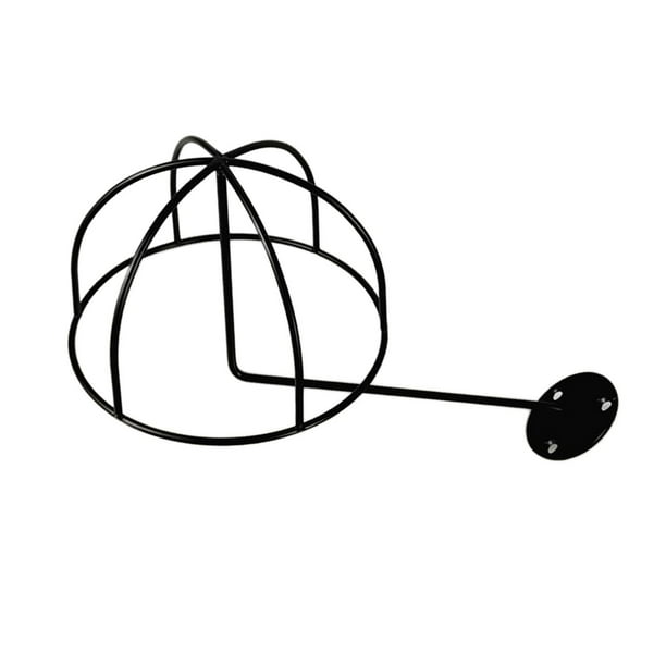 Perchero de pared para ropa y sombreros - Organizador y soporte para sombreros de pared - Resistente Negro