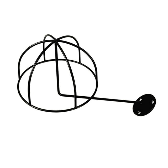 Perchero de pared para ropa y sombreros - Organizador de sombreros y soporte para cascos de pared Negro