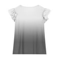 thumbnail image 4 of FamilyThread Girls' Gradient Ruffle Short Sleeve Tee Shirts Kids Summer And Spring Casual Cute Color Tees, 4 of 8