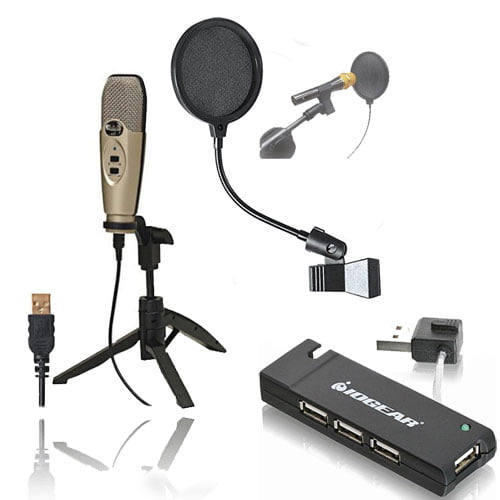 Pop Filter CAD U37 Camo USB Studio Vocal Recording Mic Package Headphones 