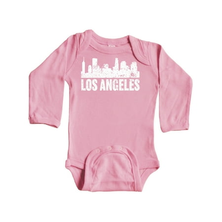 

Inktastic Los Angeles Skyline Grunge Gift Baby Boy or Baby Girl Long Sleeve Bodysuit