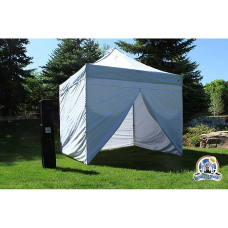 UnderCover® 10 x 10 ft. Commercial Hybrid Solid-Core™Instant canopy with Sidewall Enclosure