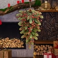 thumbnail image 3 of Winter Greenery Swag for Front Door - 23.6 Inch Christmas Teardrop Swag with Red Berries, Pinecones & Red Balls, Farmhouse Holiday Decor for Wall Window Indoor Outdoor Wedding, 3 of 6