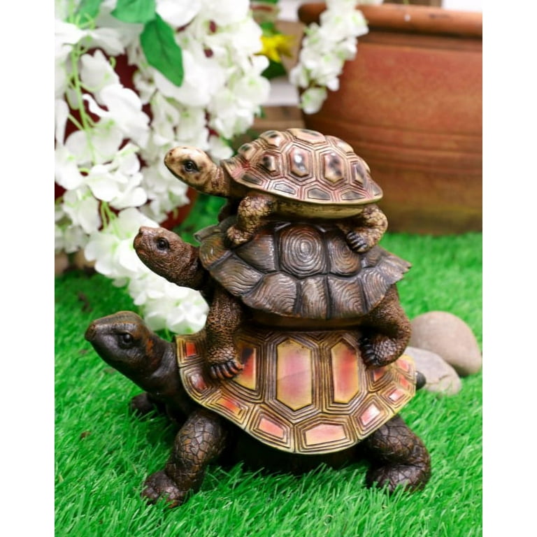 Nautical Marine Reptile 3 Stacked Acrobatic Turtles Tortoises
