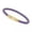 5 - Bayonet Snap Gold, variant on Unisex Men's Genuine Leather Stainless Steel Magnetic Clasp Bracelet Purple-17 - Bullet Matte Magnetic Silver